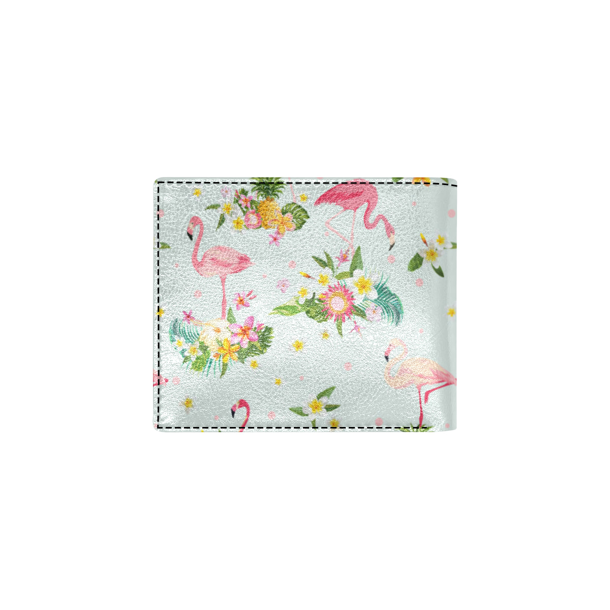 Flamingo Sweet Pattern Men's ID Card Wallet