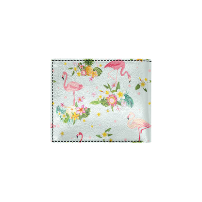 Flamingo Sweet Pattern Men's ID Card Wallet