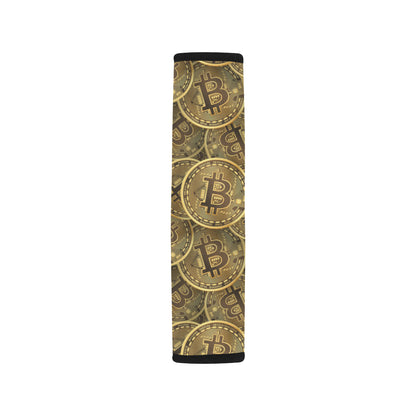Bitcoin Pattern Print Design DO01 Car Seat Belt Cover