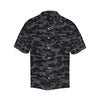 Camo Black Pattern Print Design 02 Men's Hawaiian Shirt