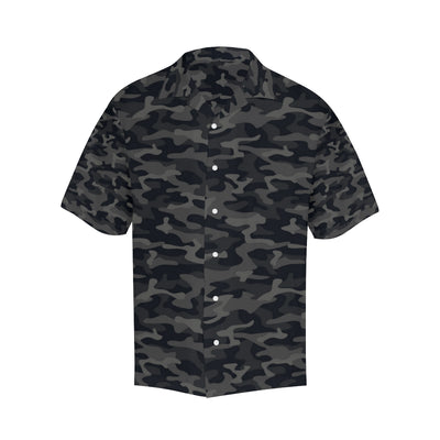 Camo Black Pattern Print Design 02 Men's Hawaiian Shirt