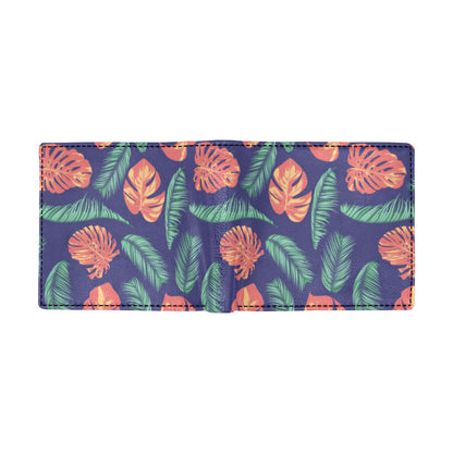 Palm Leaves Pattern Print Design PL011 Men's ID Card Wallet