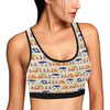 Camper Tent Pattern Print Design 03 Sports Bra