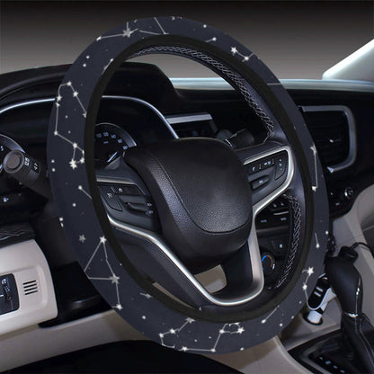 Constellation Pattern Print Design 03 Steering Wheel Cover with Elastic Edge