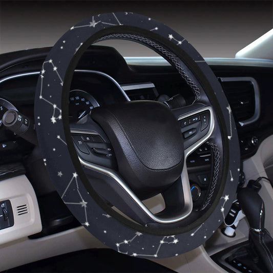 Constellation Pattern Print Design 03 Steering Wheel Cover with Elastic Edge