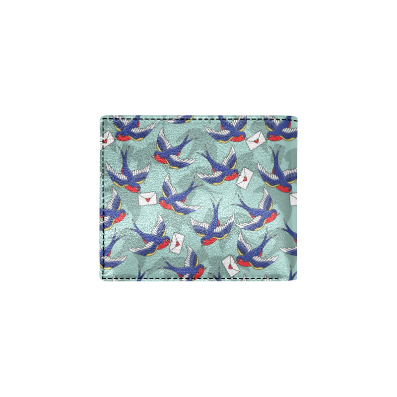 Swallow Bird Pattern Print Design 02 Men's ID Card Wallet