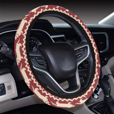 Dachshund Pattern Print Design 09 Steering Wheel Cover with Elastic Edge