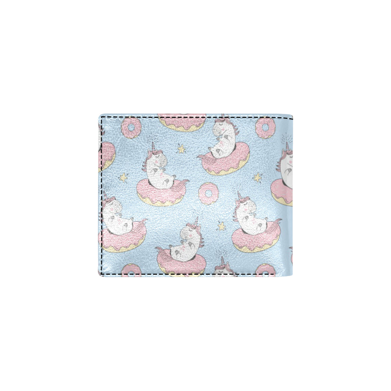 Donut Unicorn Pattern Print Design DN014 Men's ID Card Wallet