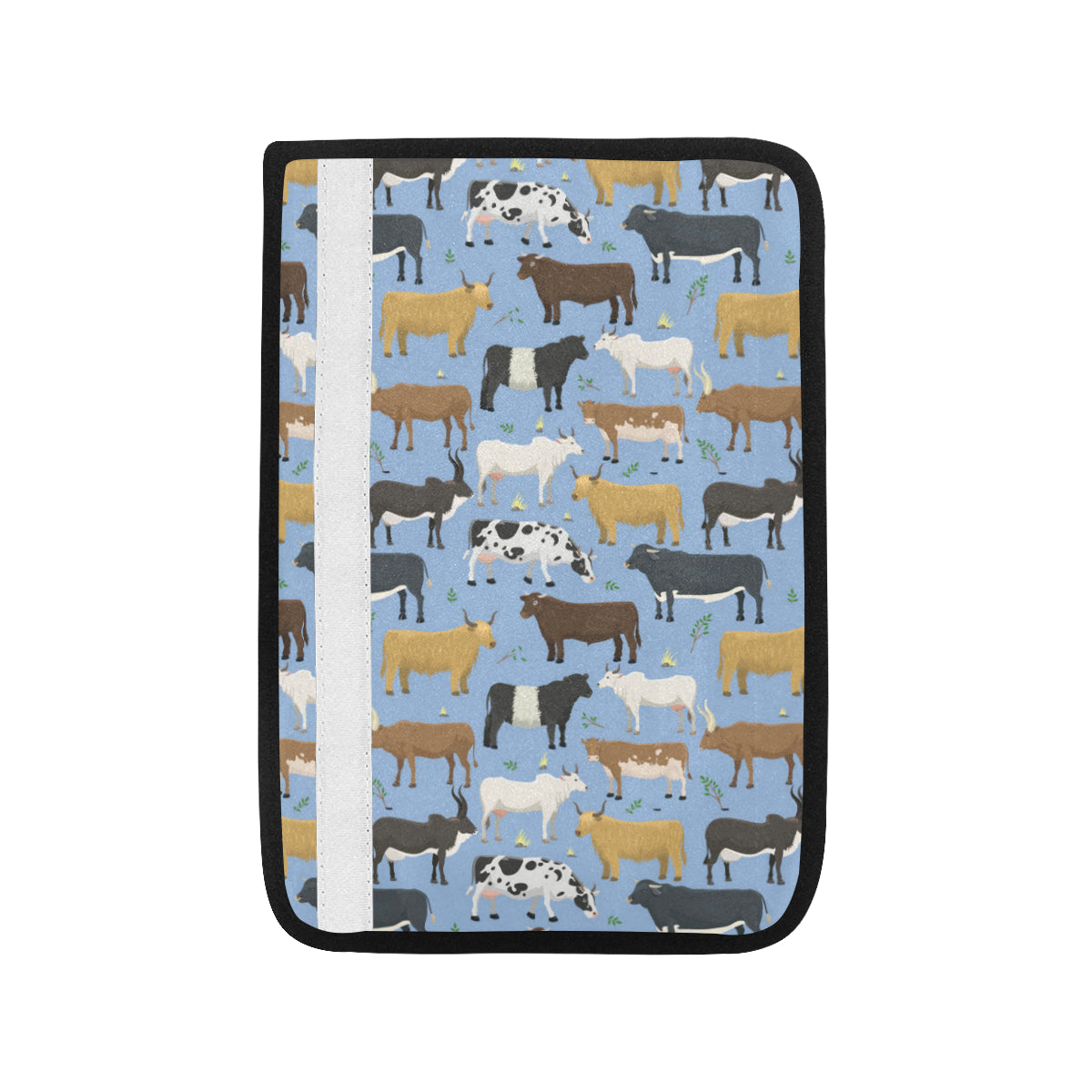 Cattle Pattern Print Design 02 Car Seat Belt Cover