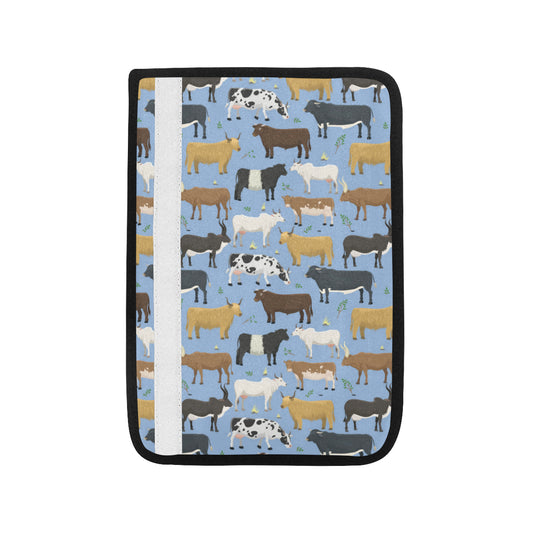Cattle Pattern Print Design 02 Car Seat Belt Cover