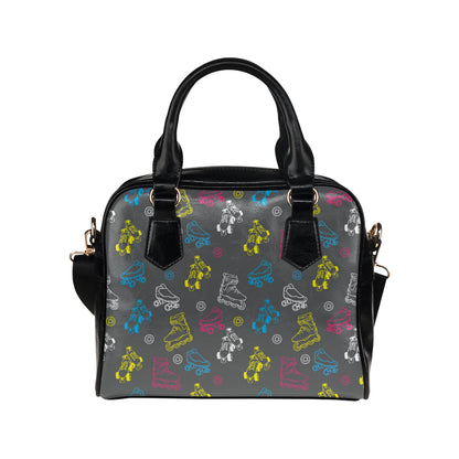 Roller skate Pattern Print Design A02 Shoulder Handbag