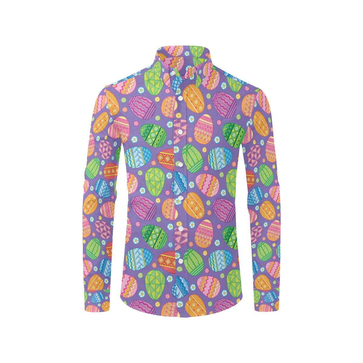 Easter Eggs Pattern Print Design RB010 Men's Long Sleeve Shirt
