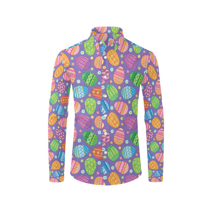 Easter Eggs Pattern Print Design RB010 Men's Long Sleeve Shirt