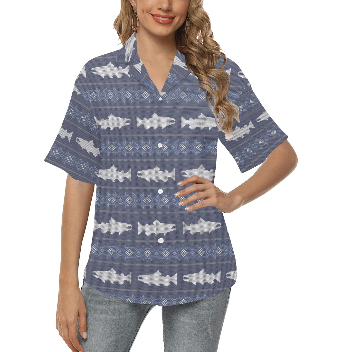 Salad Vegetable Print Design LKS302 Women's Hawaiian Shirt