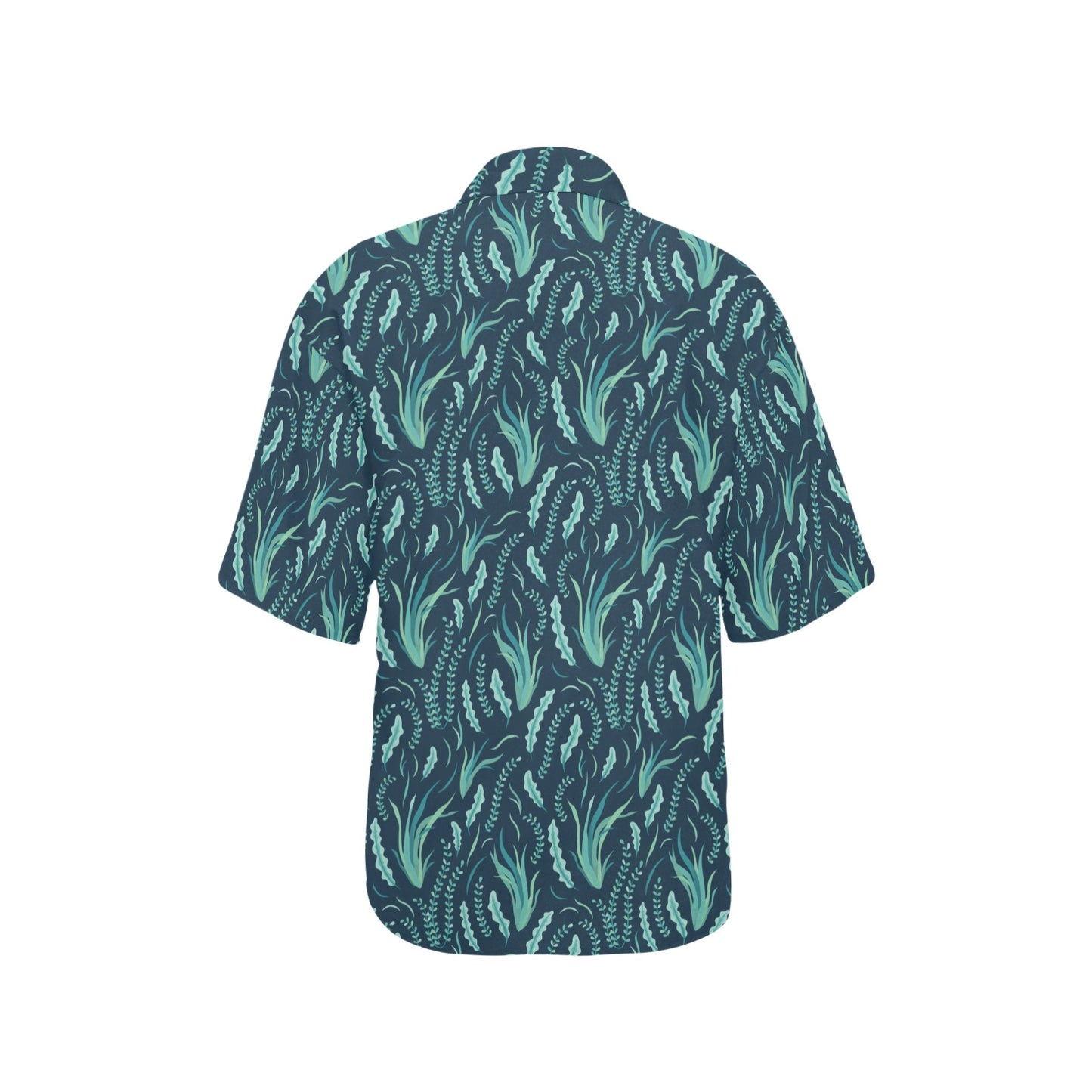 Seaweed Print Design LKS302 Women's Hawaiian Shirt