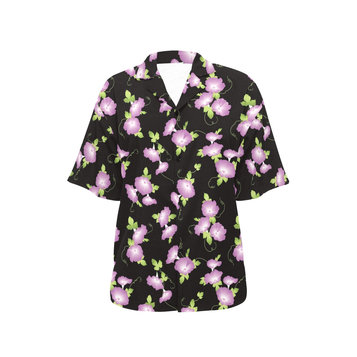 Morning Glory Pattern Print Design MG02 Women's Hawaiian Shirt