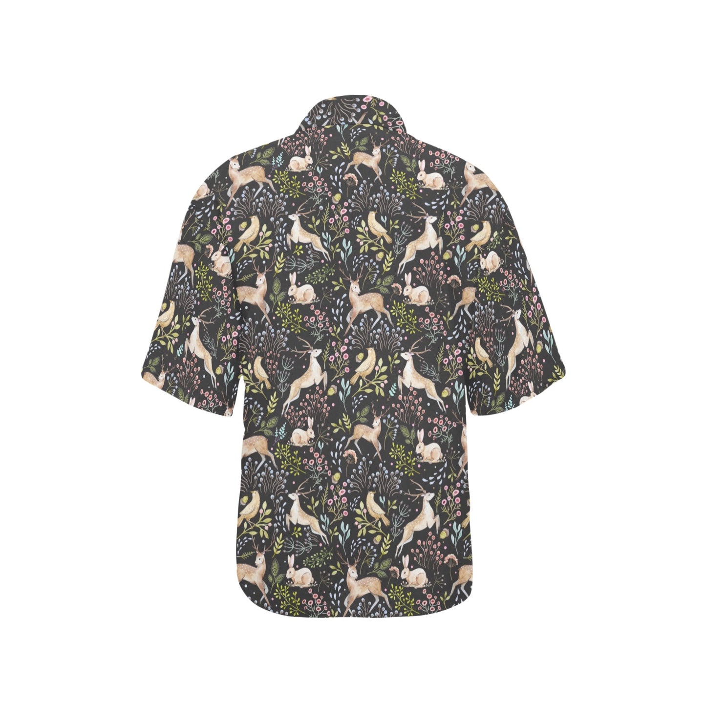 Deer Floral Jungle Women's Hawaiian Shirt