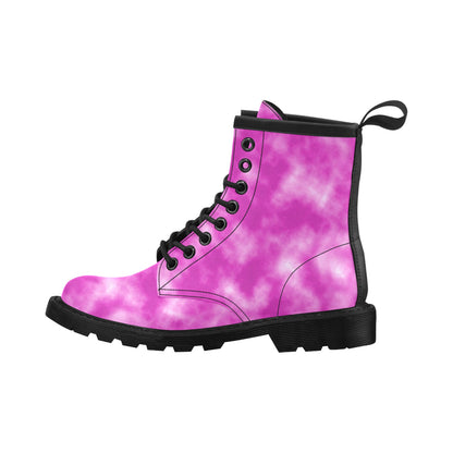 Tie Dye Pink Design Print Women's Boots