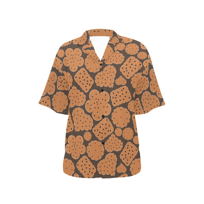 Cracker Pattern Print Design 01 Women's Hawaiian Shirt