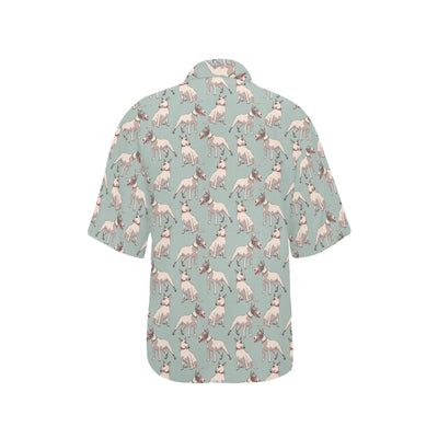 Bull Terrier Cute Print Pattern Women's Hawaiian Shirt