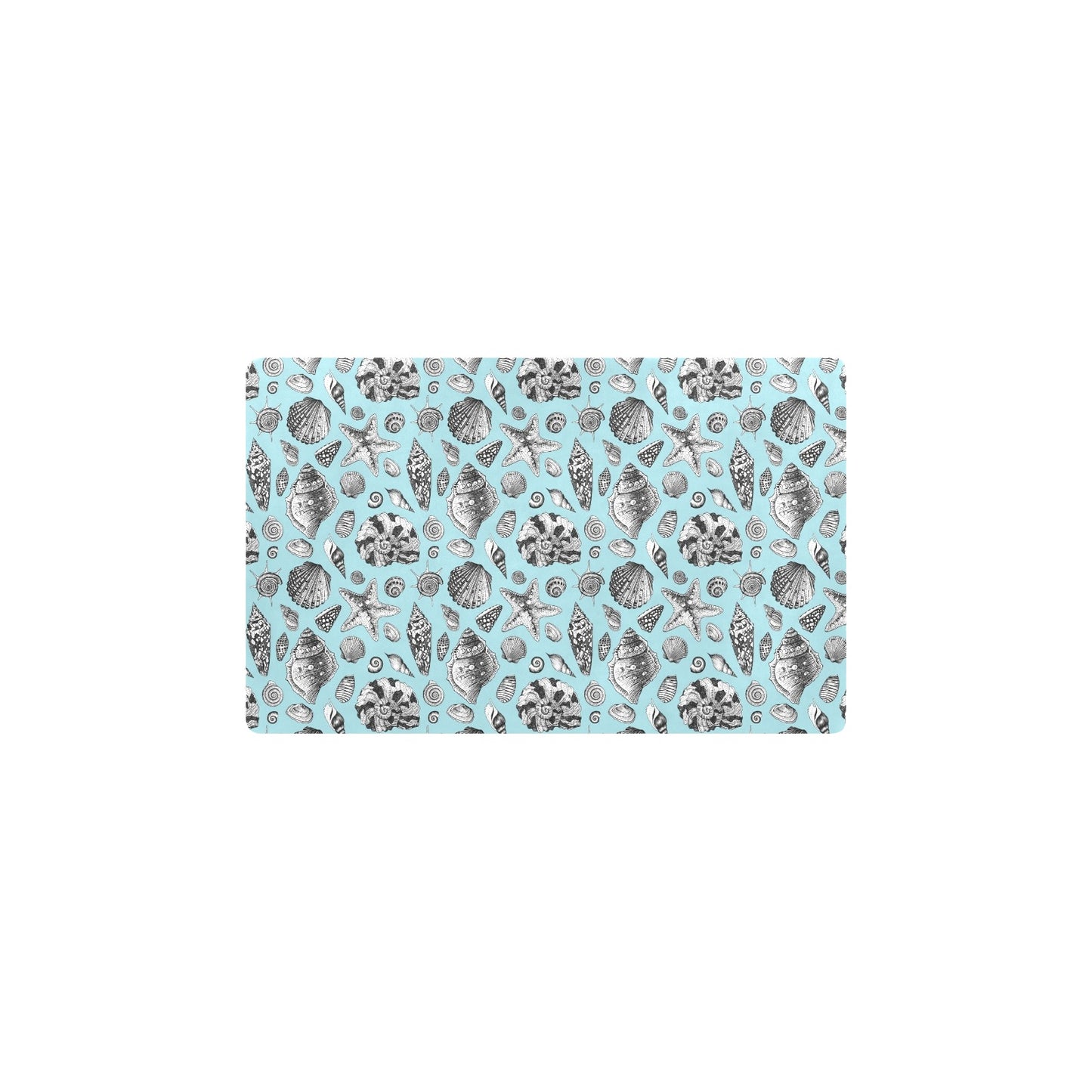 Seashell Beach Print Design LKS302 Kitchen Mat