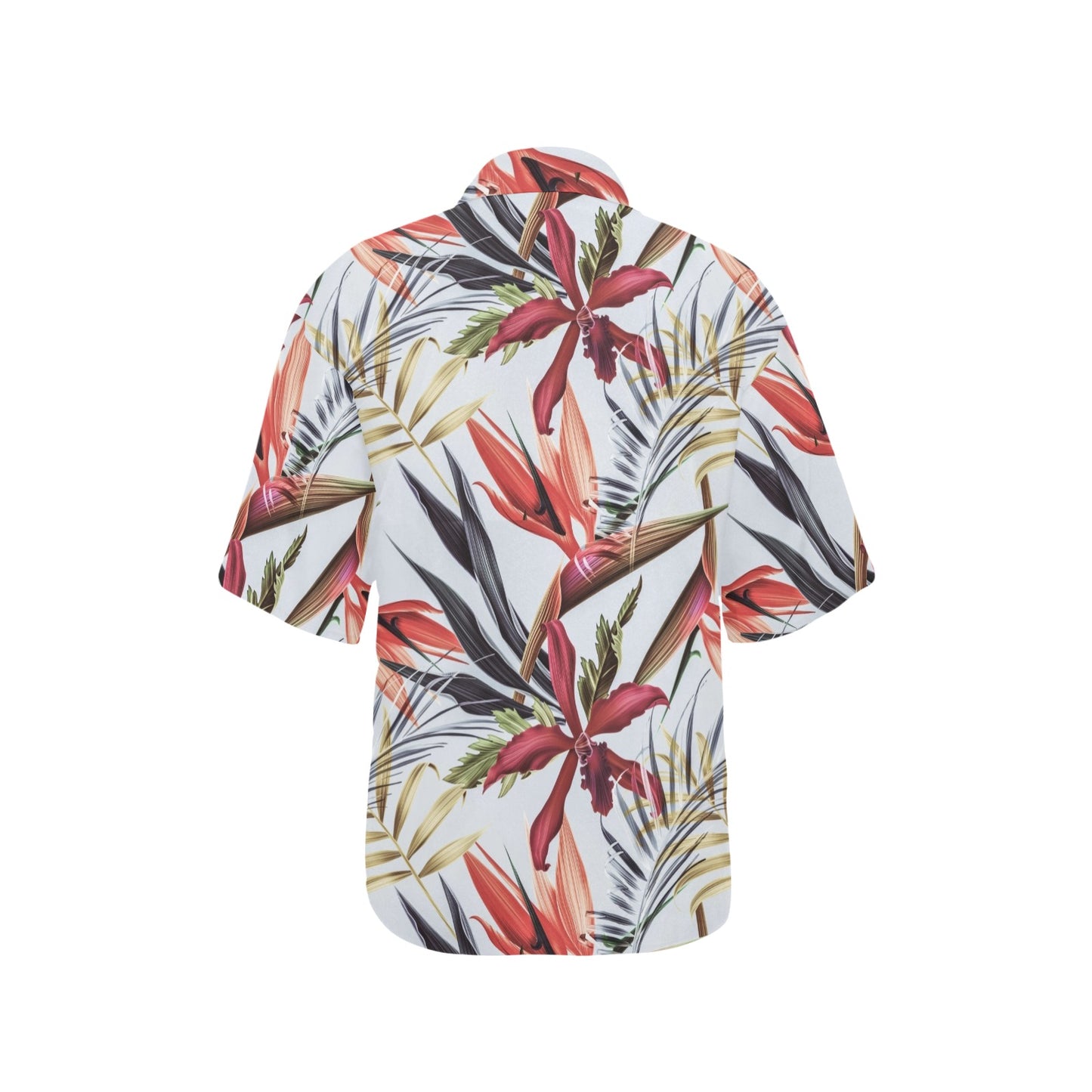 Tropical Flower Pattern Print Design TF021 Women's Hawaiian Shirt