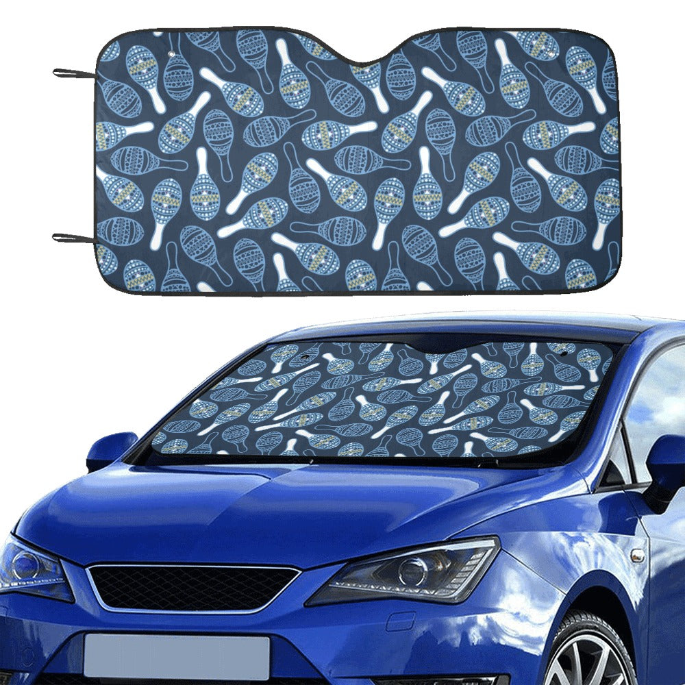 Maracas Print Design LKS401 Car front Windshield Sun Shade
