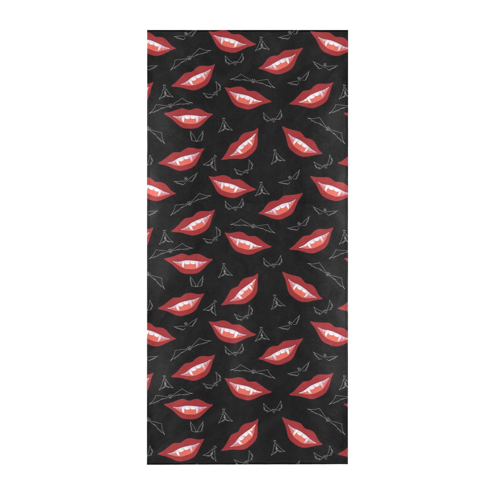 Vampire Lips Print Design LKS301 Beach Towel 32" x 71"