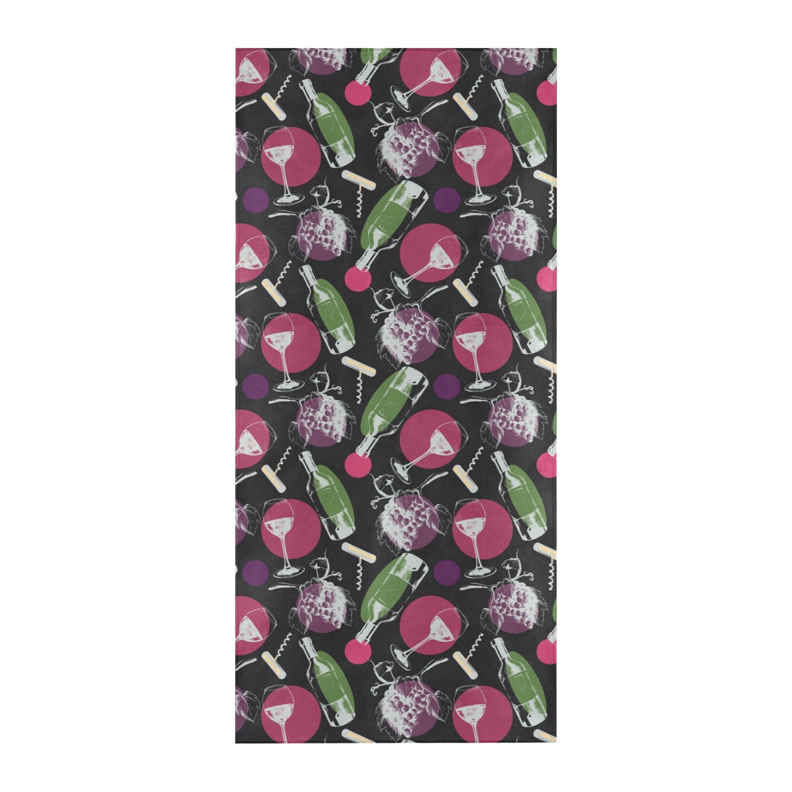 Wine Print Design LKS307 Beach Towel 32" x 71"