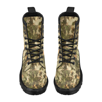 Camo Realistic Tree Texture Print Women's Boots