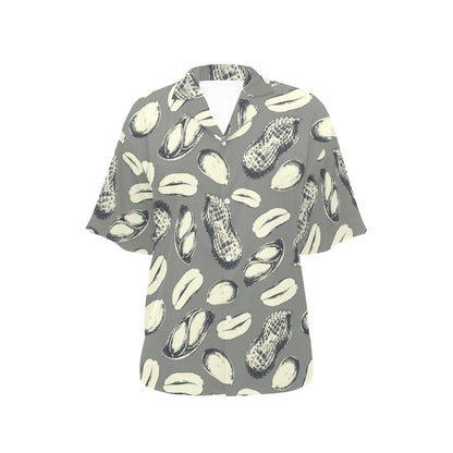 Peanut Pattern Print Design A01 Women's Hawaiian Shirt