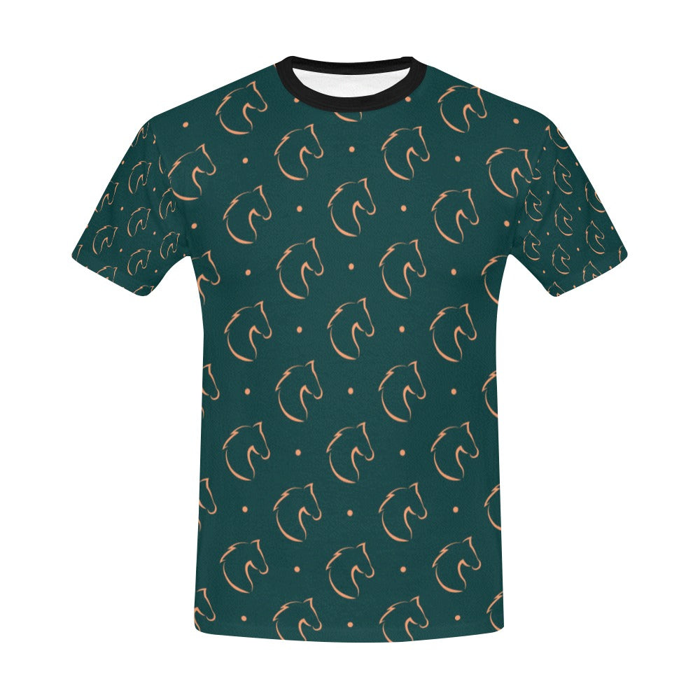 Horse Head Print Design LKS302 Men's All Over Print T-shirt