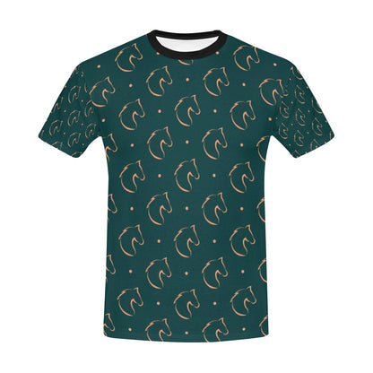 Horse Head Print Design LKS302 Men's All Over Print T-shirt