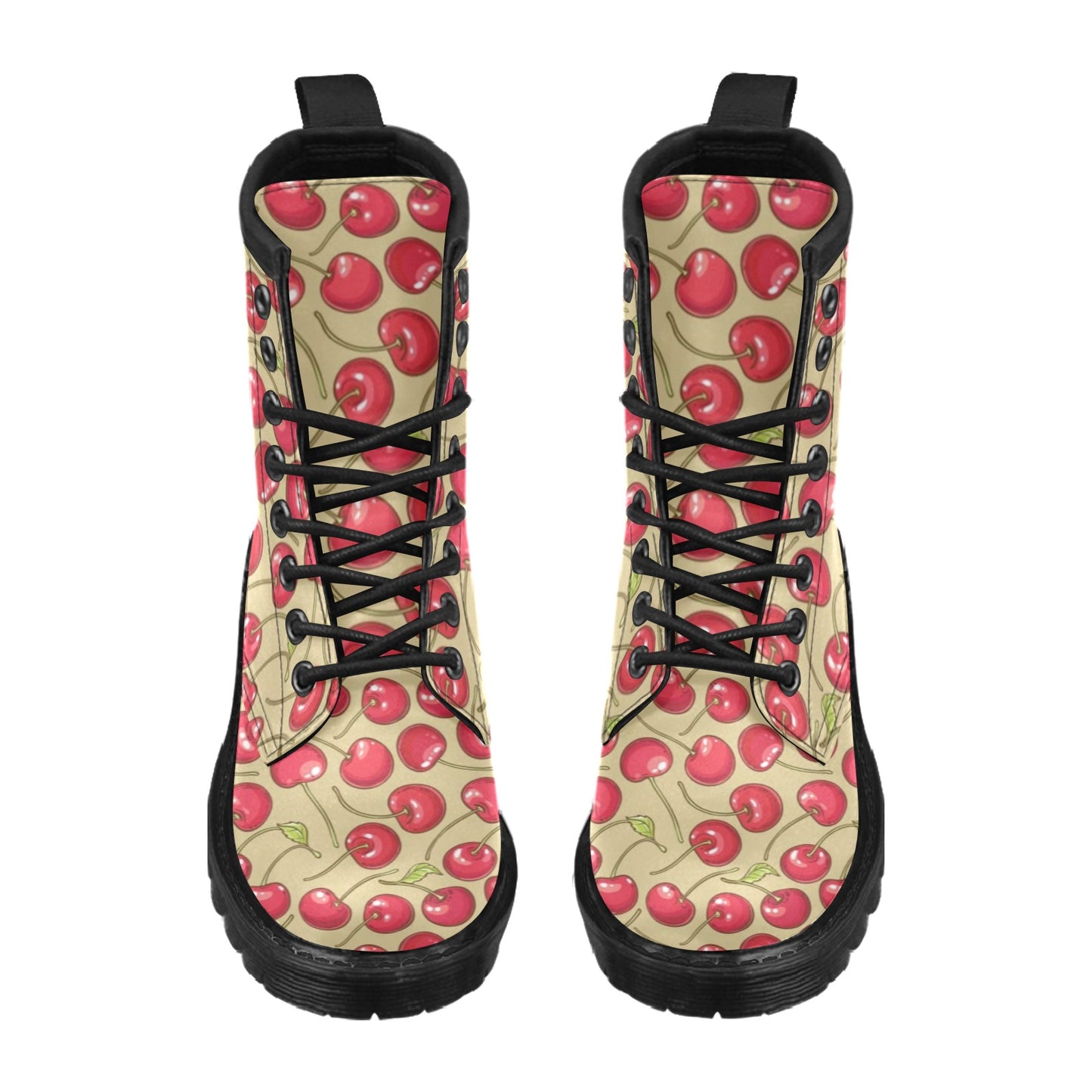 Cherry Pattern Print Design CH05 Women's Boots