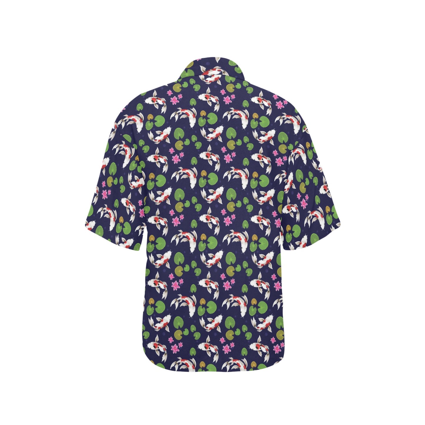 Koi Carp Pattern Design Themed Print Women's Hawaiian Shirt