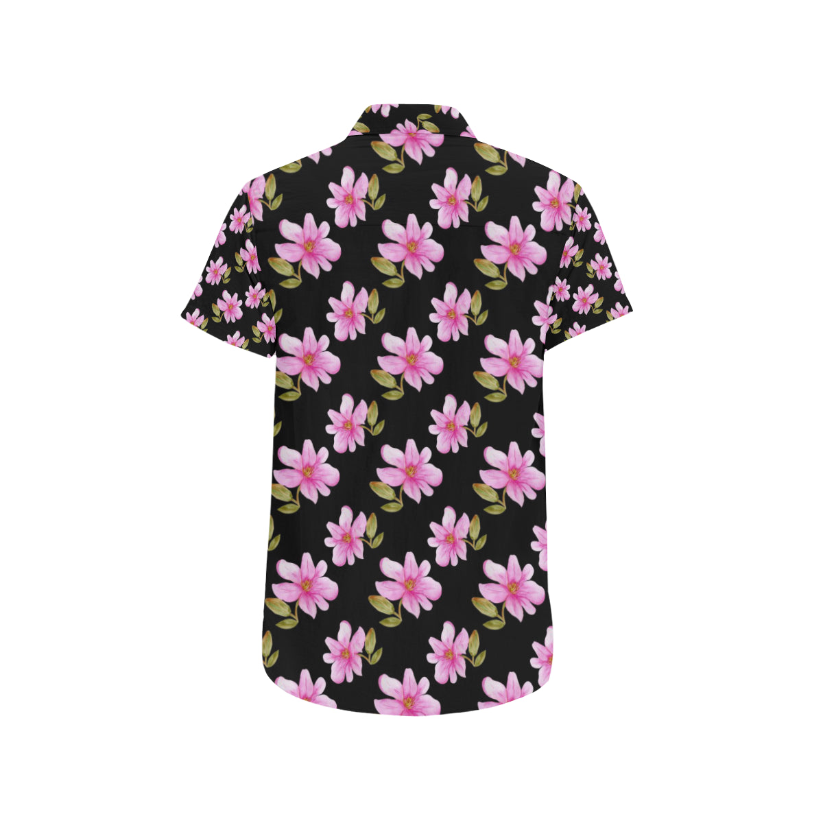 Magnolia Pattern Print Design MAG06 Men's Short Sleeve Button Up Shirt