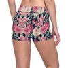 Rose Pattern Print Design RO05 Yoga Shorts