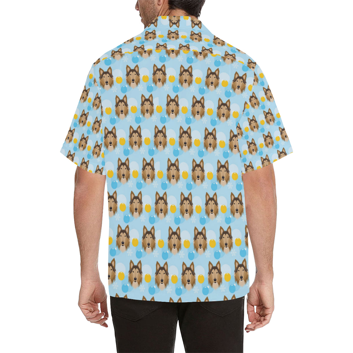 Collies Pattern Print Design 02 Men's Hawaiian Shirt