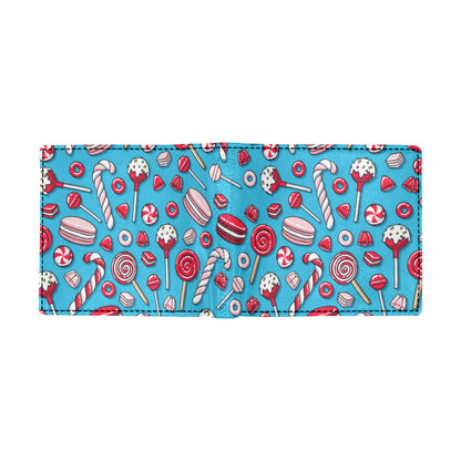Candy Pattern Print Design 05 Men's ID Card Wallet