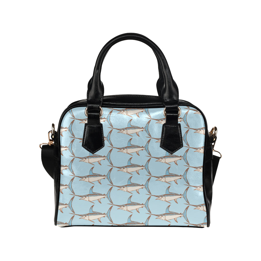 Swordfish Pattern Print Design 01 Shoulder Handbag