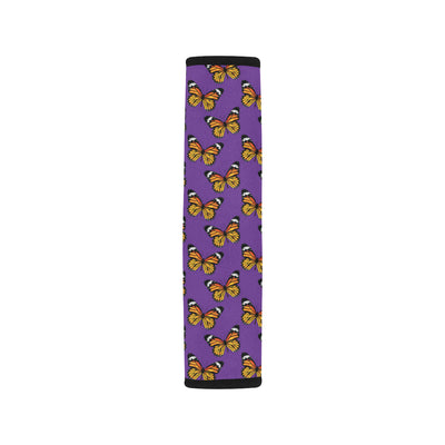 Monarch Butterfly Purple Print Pattern Car Seat Belt Cover