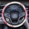 Orchid Pink Pattern Print Design OR07 Steering Wheel Cover with Elastic Edge