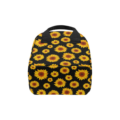 Sunflower Pattern Print Design SF09 Insulated Lunch Bag