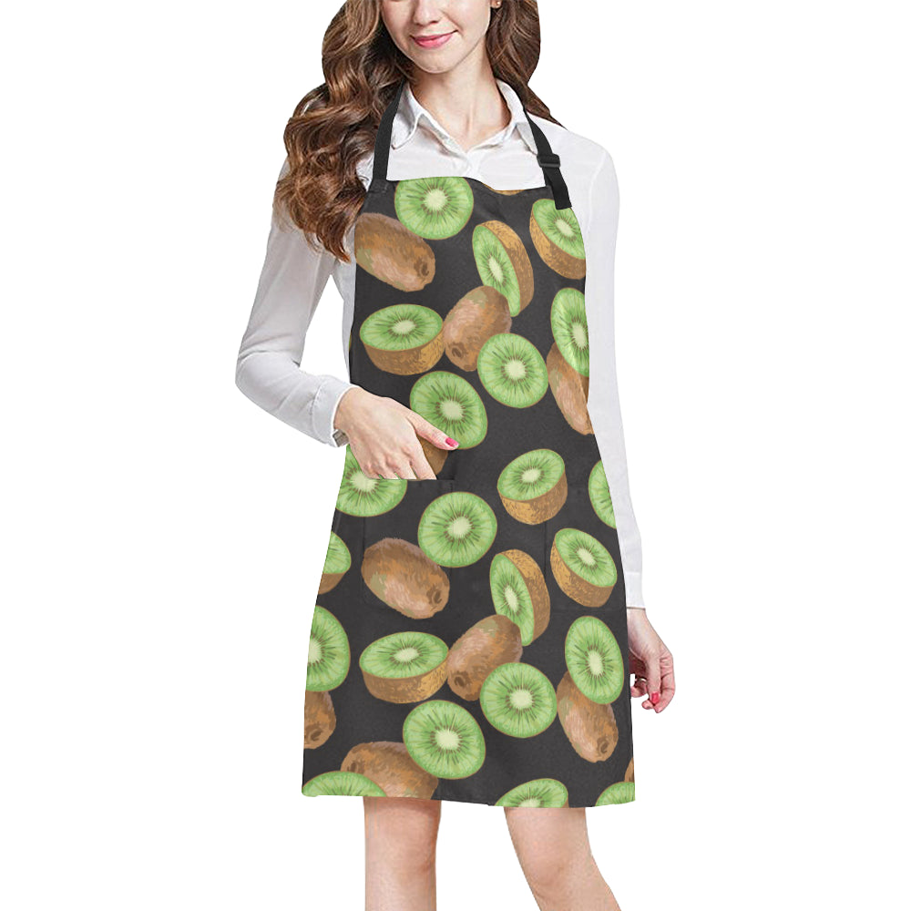Kiwi Pattern Print Design KW03 Apron with Pocket