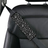 Music Note Black white Themed Print Car Seat Belt Cover