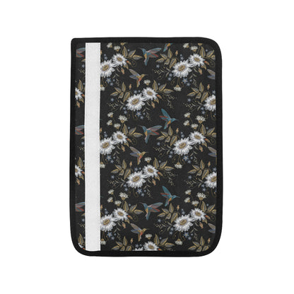 Hummingbird with Embroidery Themed Print Car Seat Belt Cover