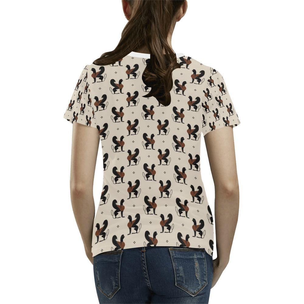 Ancient Greek Print Design LKS3010 Women's  T-shirt