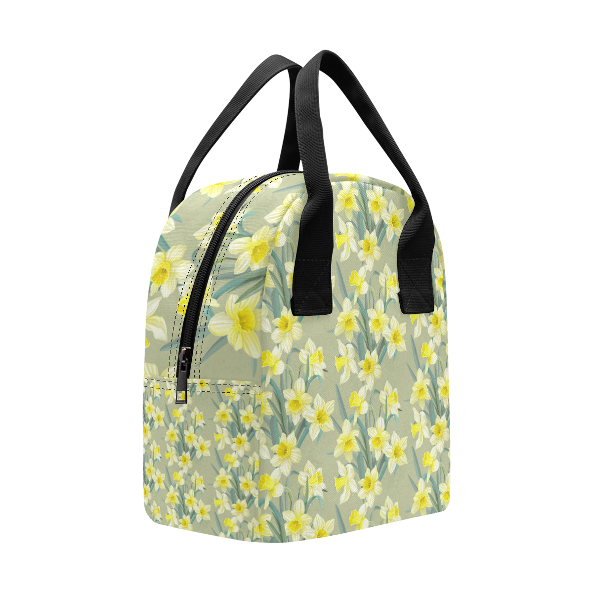 Daffodils Pattern Print Design DF01 Insulated Lunch Bag