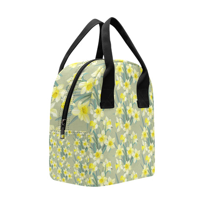 Daffodils Pattern Print Design DF01 Insulated Lunch Bag