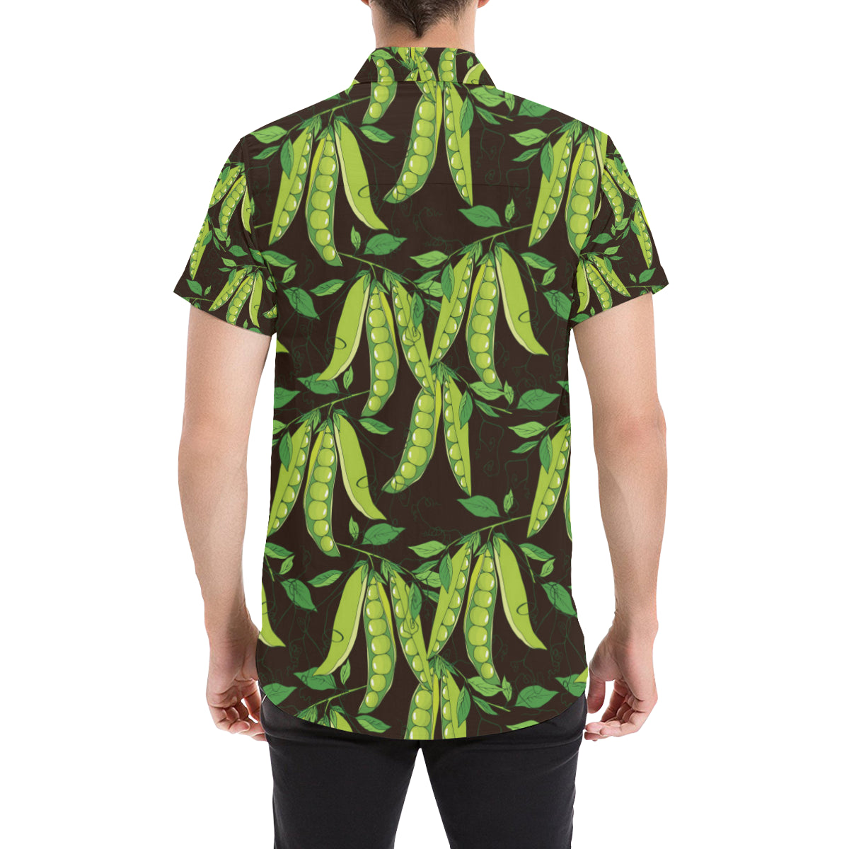 Peas Pattern Print Design A03 Men's Short Sleeve Button Up Shirt